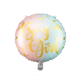 Ballon en aluminium 'Garçon ou Fille' 35 cm