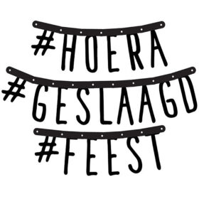 Guirlande de lettres #Hourra #Réussi #Fête