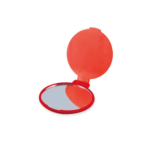 Miroir de poche pliable rouge