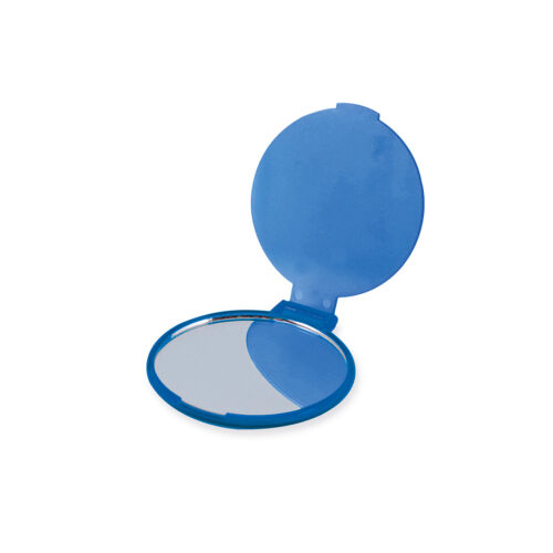 Miroir de poche pliable bleu