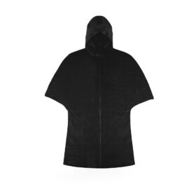 Poncho de pluie en PEVA avec sac de rangement noir