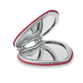 Miroir de poche cœur rouge 6,5 cm