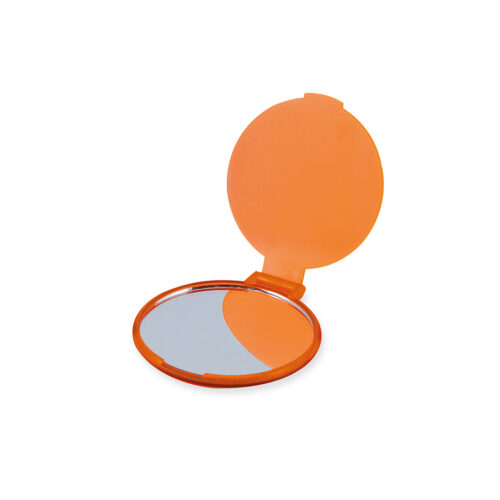 Miroir de poche pliable orange
