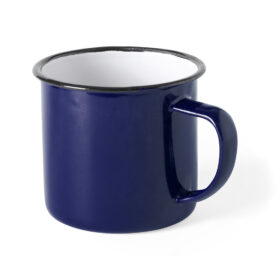 Mug rétro métal 380 ml bleu