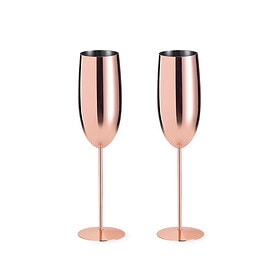 Ensemble de flûtes à champagne - Or rose