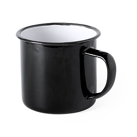 Mug rétro métal 380 ml noir