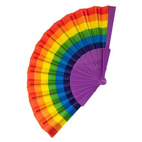 Éventail à main Festival Pride arc-en-ciel violet