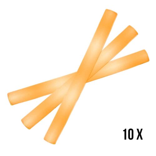 Bâtons mousse LED orange - 10 pièces