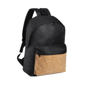 Sac à dos avec poche avant en liège noir