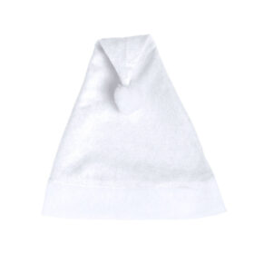 Bonnet de Noël en polyester blanc