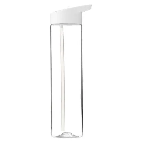 Bouteille d'eau avec paille 600 ml blanc