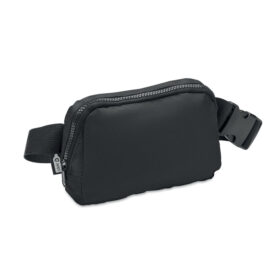 Sac banane avec compartiment téléphone RPET noir