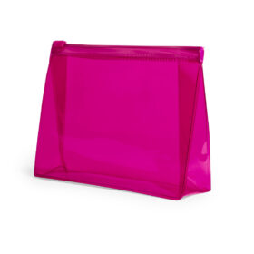 Trousse de toilette transparente PVC rose