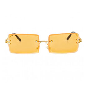 Lunettes de soleil rectangulaires orange