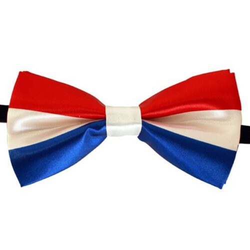 Noeud papillon rouge/blanc/bleu