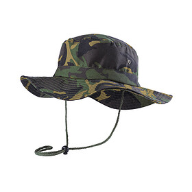 Chapeau safari avec cordon réglable camouflage