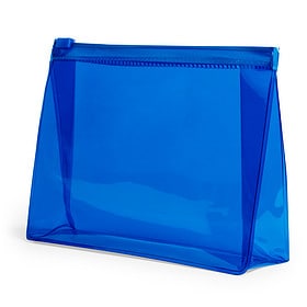 Trousse de toilette transparente PVC bleu