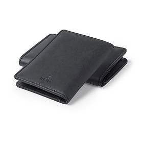Porte-cartes en PU noir