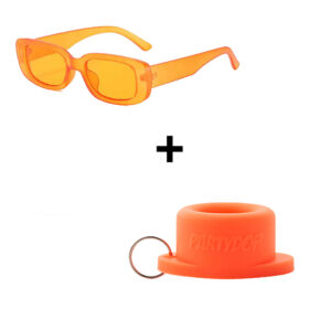 Lunettes de soleil classic monture épaisse + Bouchon de fête universel orange