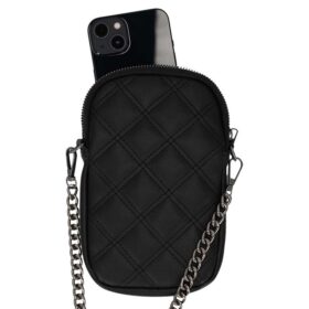 Sac pour téléphone avec chaîne noir