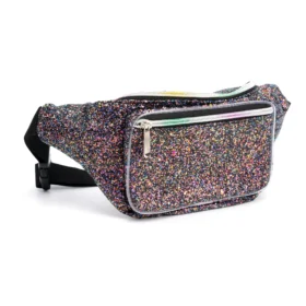 Sac banane à paillettes multicolores