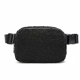 Yucka - Sac banane en fourrure de luxe - Noir