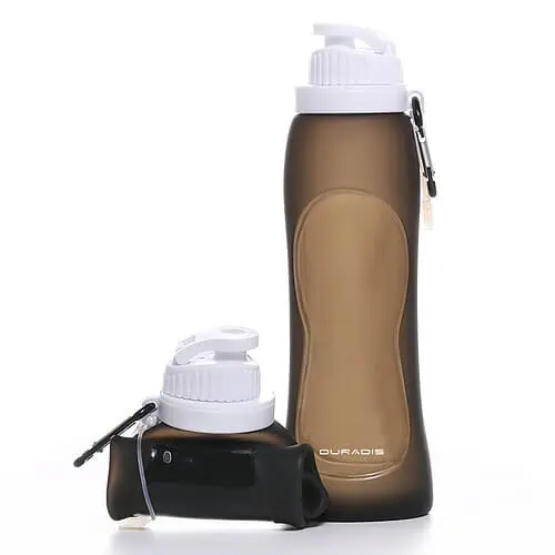 Duradis - Bouteille d'eau pliable 500 ml noire