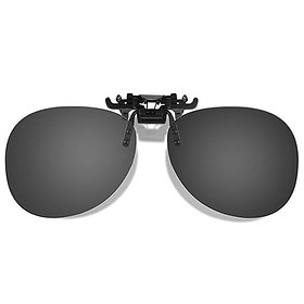 Lunettes de soleil clip-on pilote avec verres polarisés - Noir