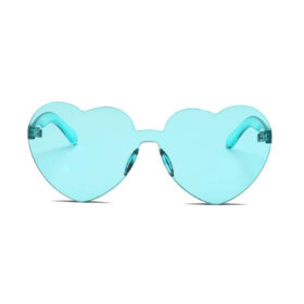 Lunettes de soleil cœurs bleues