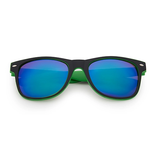 Lunettes de soleil classiques | verres miroirs vert-noir