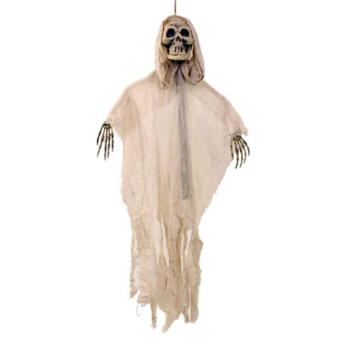 Décoration suspendue Halloween squelette beige