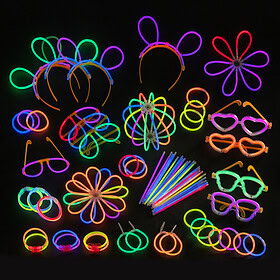 Lot de fête bâtons lumineux 165 pièces
