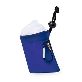 Poncho de pluie jetable pour enfants avec pochette de rangement bleue
