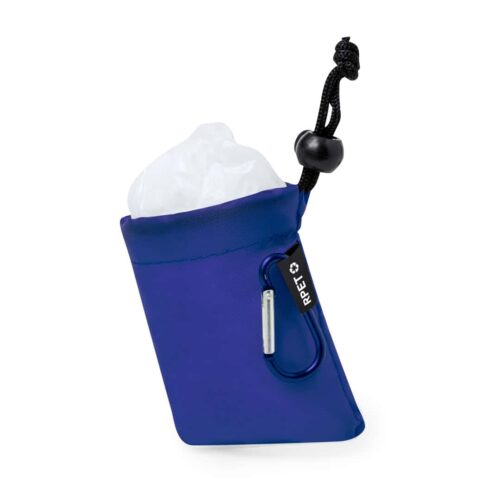 Poncho de pluie jetable pour enfants avec pochette de rangement bleue