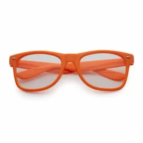 Lunettes de nerd avec verres transparents | orange