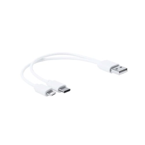 Chargeur USB - Câble iPhone - Câble USB Lightning - USB C - Android - Apple - 2-en-1 - Universel - blanc