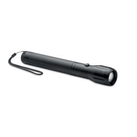 Grande lampe torche en aluminium noir