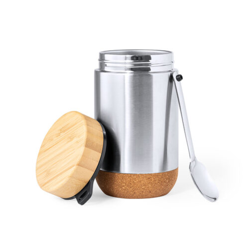 Boîte à Lunch en Acier Inoxydable 450ml avec Cuillère - Style Naturel
