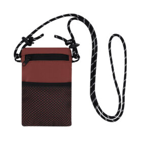 Pochette téléphone avec poche avant en mesh - Bordeaux