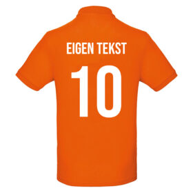 Polo orange unisexe - Nom et numéro au dos personnalisés