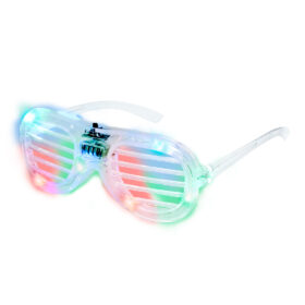 Lunettes à volets LED RGB transparentes