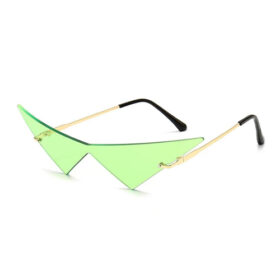 Lunettes de soleil triangle vert