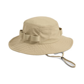 Chapeau safari en nylon Beechfield avec protection UPF50+ - Beige - Taille S/M