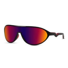 Lunettes de soleil sport classiques Noires - Avec verres rouges