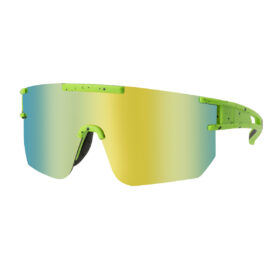 Lunettes de soleil sport vertes avec monture tachetée - Verre multicolore