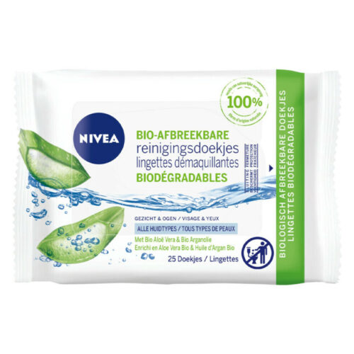 Lingettes nettoyantes Nivea Bio Aloe vera - 25 pièces