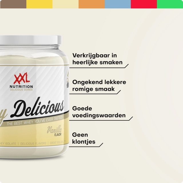 XXL Nutrition Whey Delicious shake protéiné Vanille - 1000 grammes – Image 2