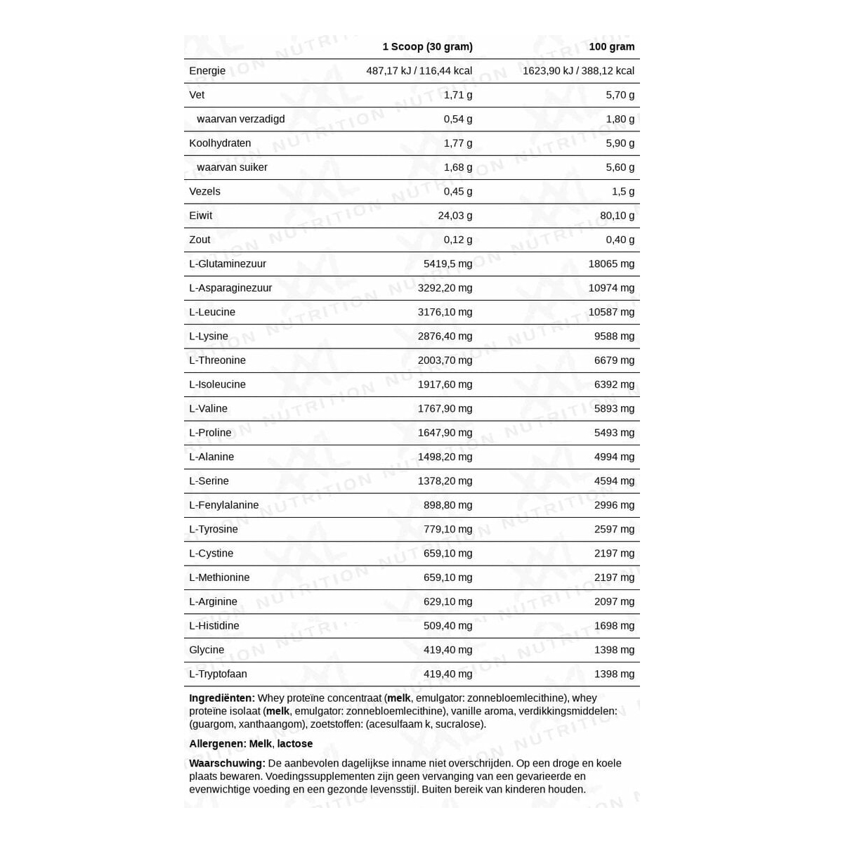 XXL Nutrition Whey Delicious shake protéiné Vanille - 1000 grammes – Image 6