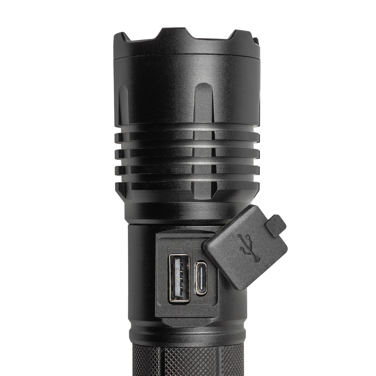 Lampe de poche LED rechargeable Campfest avec mode SOS 5000 mAh - Noir – Image 3