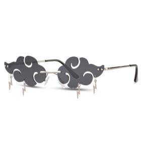 Lunettes de soleil nuage de pluie avec éclair noir